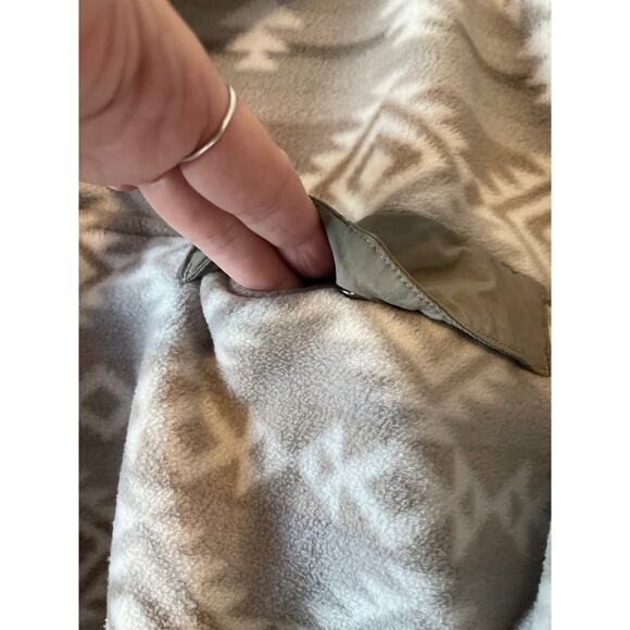 Southern Grit Aztec Fleece 1/4 Snap Pullover Brown Gray White  Men's XL - Picture 4 of 8